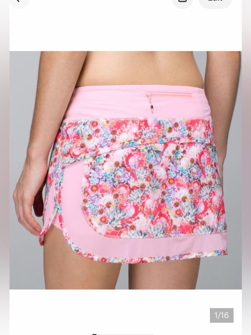Lululemon sz 8 Hotty Hot Flowabunga skirt y2k athleisure balletcore barbiecore